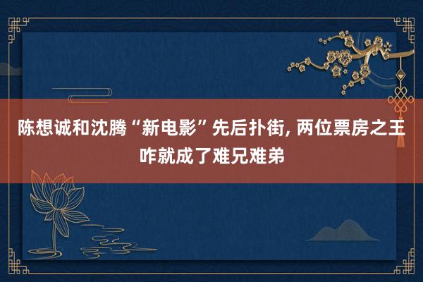 陈想诚和沈腾“新电影”先后扑街, 两位票房之王咋就成了难兄难